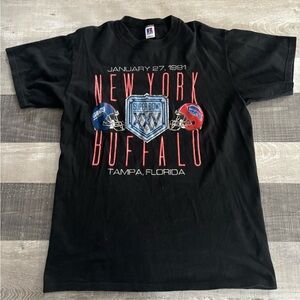 ❤️💙Vintage Super Bowl 90’s XXV Black T-Shirt